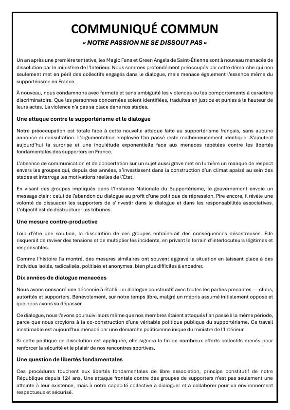 Notre passion ne se dissout pas, édition 2026.